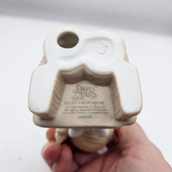 Precious Moments Scent From Above Figurine Girl With Skunk On Stool 1986 - Picture 5 of 5